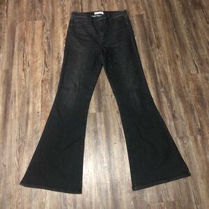 Abercrombie & Fitch Black Wide Leg Flare Jeans